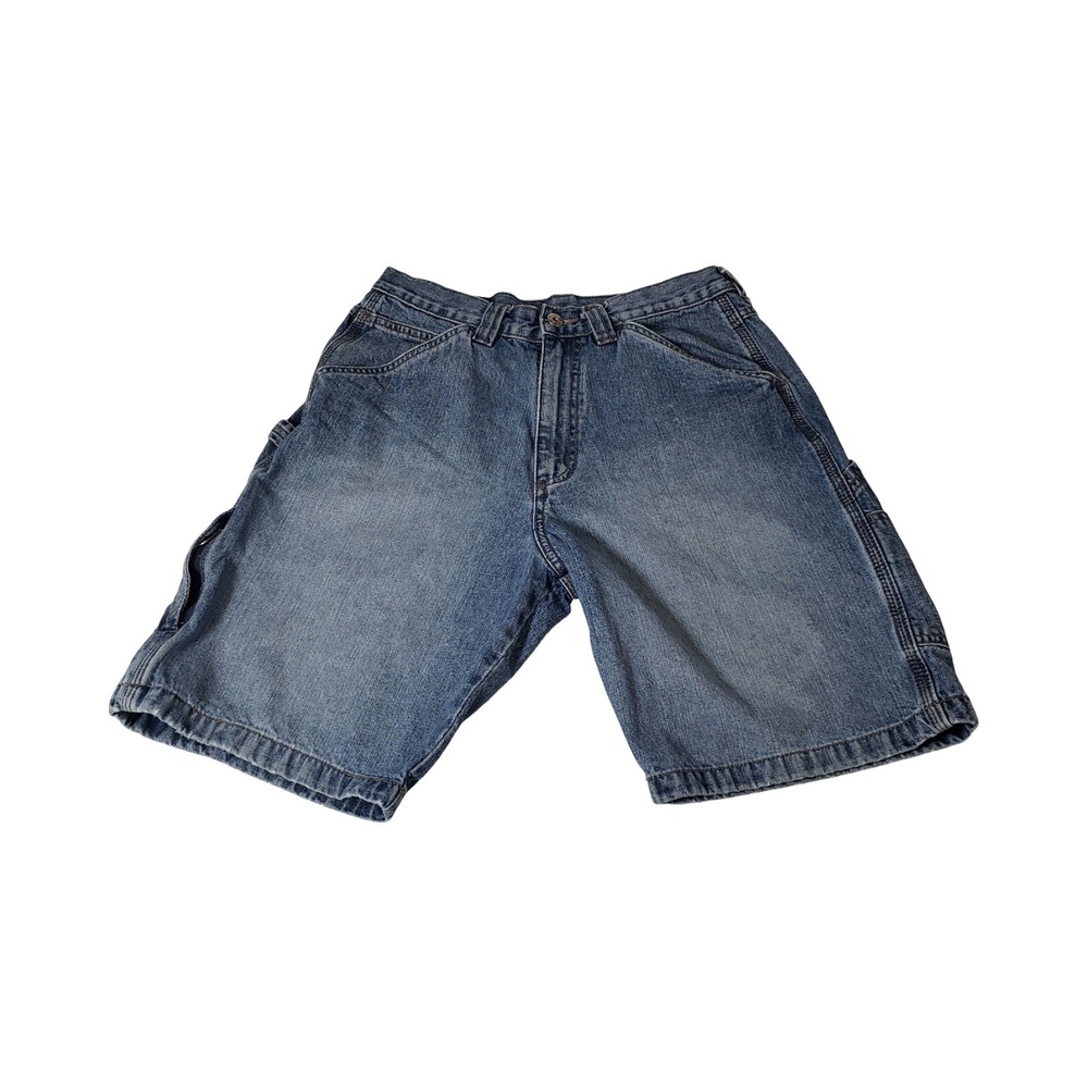 Wrangler Carpenter Denim Shorts Mens 30 Blue Medium Wash Utility 64LCWBI